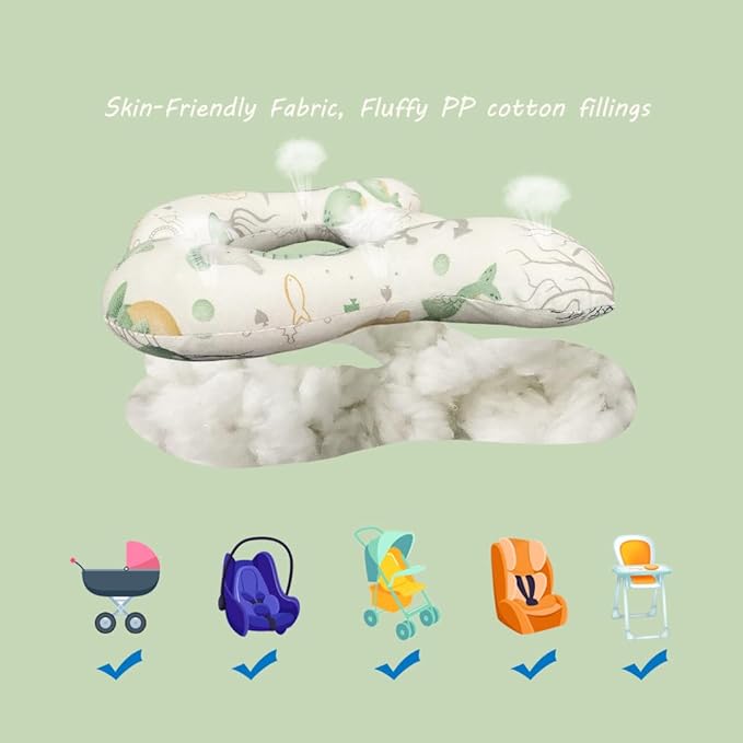 Baby Neck Pillows, Comfortable Baby Travel Head Neck Support Pillow - Image 5