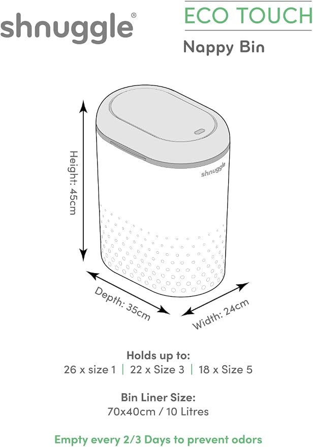 Eco-Touch Baby Nappy Diaper Bin - Image 9