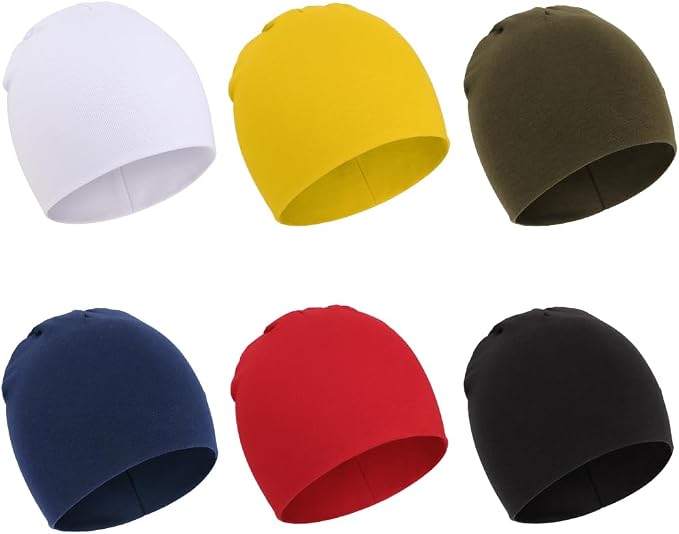 DRESHOW BQUBO 6 Pack Baby Hats for Boys Girls Unisex Baby Hat Soft Knit Cap by DRESHOW