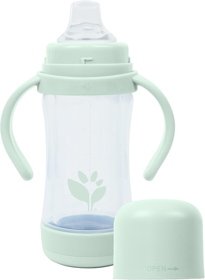 green sprouts® Glass & Sprout Ware® Sip & Straw 5oz., Plant-Plastic, by GreenSprouts