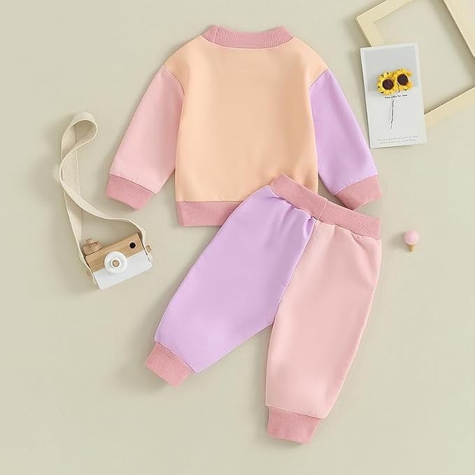 Fernvia Toddler Baby Girl Clothes 3 6 9 12 18 24 Months Fall Outfits Solid Long - Image 2