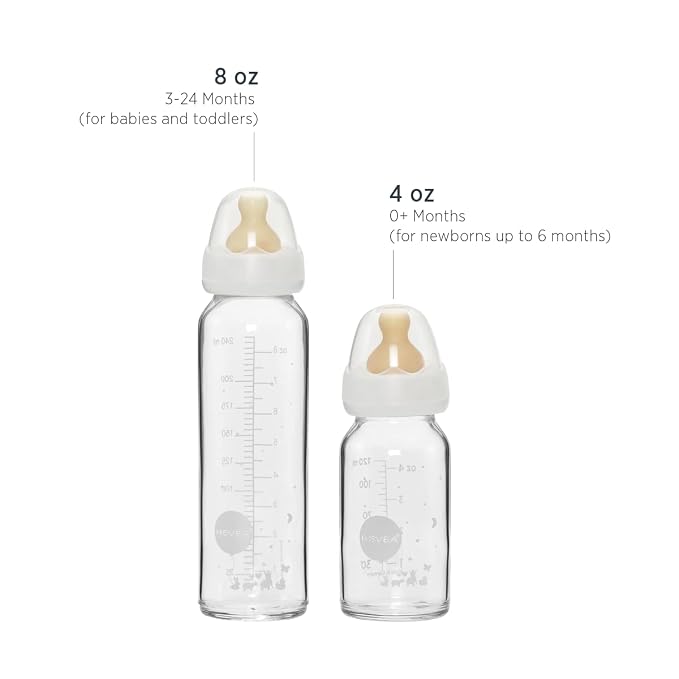 HEVEA Standard Neck Glass Baby Bottles - Image 7