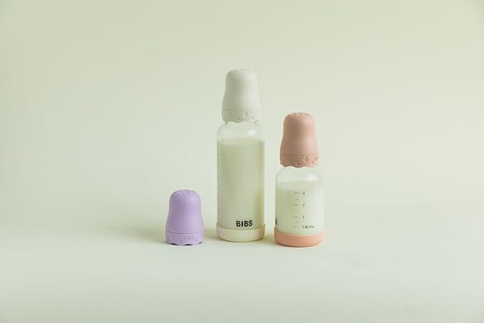 BIBS Boheme Baby Glass Bottle 8 oz /240 ml. Anti-Colic. Round Natural Rubber - Image 5