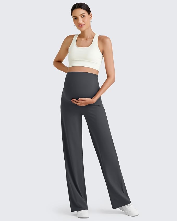 G4Free BareFeel Maternity Dress Yoga Pants Over The Belly Stretchy Work Slack - Image 7