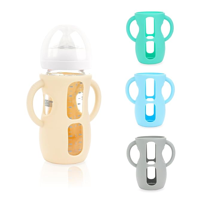4-Pack Silicone Sleeves for Philips Avent Glass Bottles, BPA-Free by Unknown
