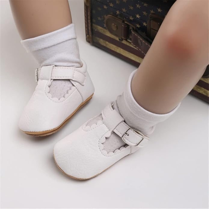 COSANKIM Baby Girls Mary Jane Flats Shoes Anti-Slip Rubber Sole Infant Toddler - Image 2