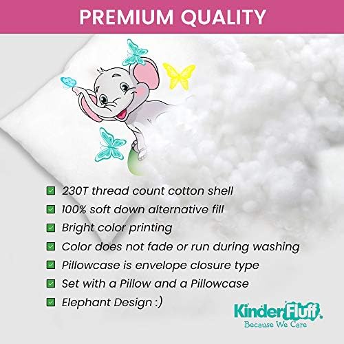 kinder Fluff Child Pillow with Pillowcase- 300T Cotton Shell & Down Alternative - Image 7