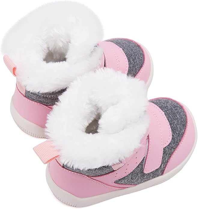 BMCiTYBM Toddler Baby Winter Snow Boots Boy Girl Faux Fur Warm Non Slip First - Image 5