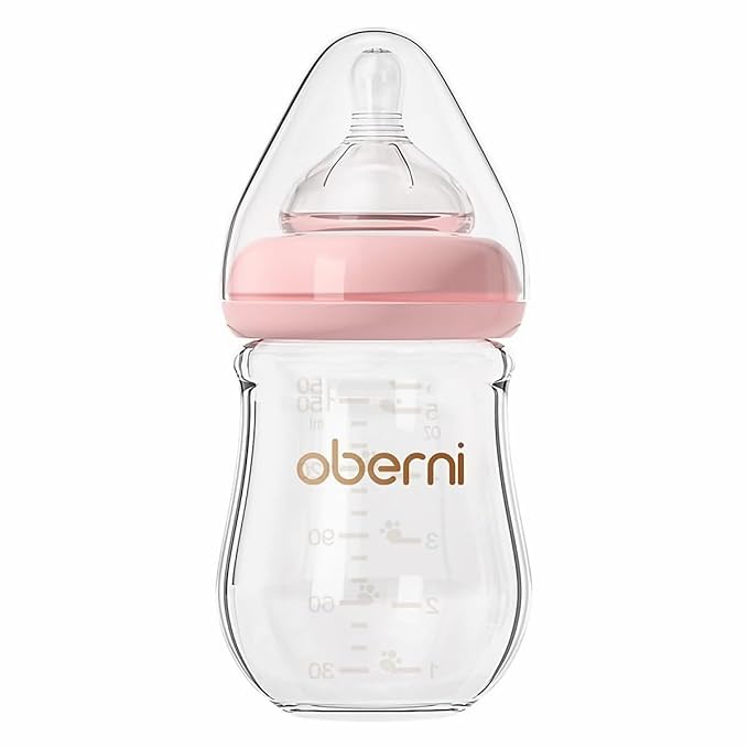 Glass Baby Bottles, Anti Colic Breastfeeding Bottle by oberni