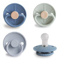 FRIGG SilkySoft Silicone Baby Pacifier 4-Pack Skyline Serenity | Made in by mushie