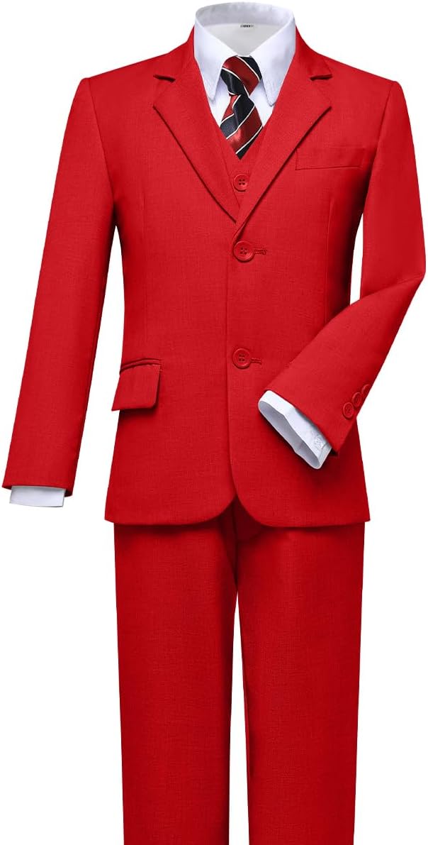 Visaccy Boys Suits Slim Fit Dress Clothes Ring Bearer Outfit - Image 5