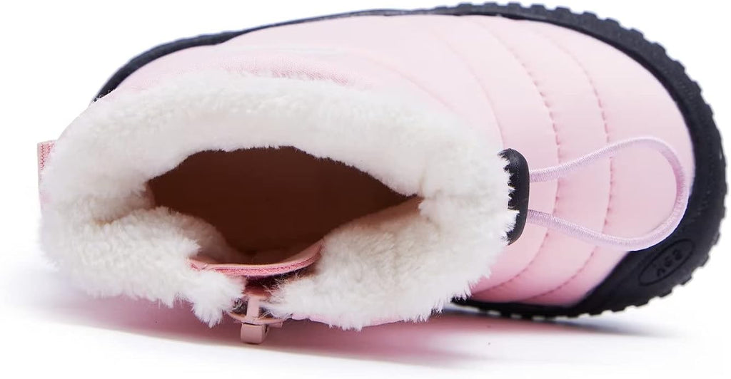BMCiTYBM Toddler Baby Snow Boots Winter Shoes Boys Girls Cold Weather Baby Faux - Image 4