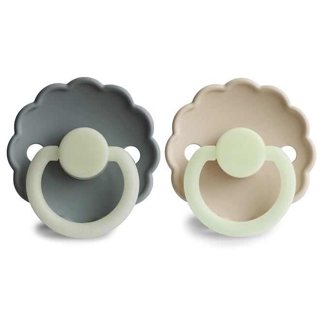 FRIGG Daisy Night SilkySoft Silicone Baby Pacifier | Made in Denmark | BPA-Free - Image 2