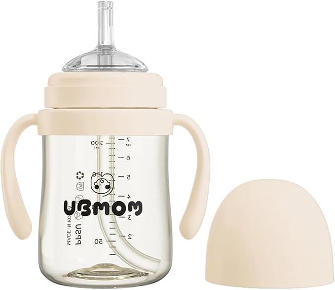 UBMOM Sippy Cup with Straw and Handle, Spillproof Baby and Toddler Cups with by UBMOM