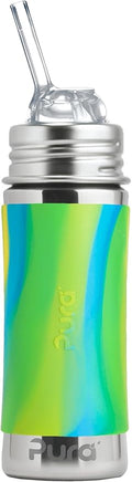 Pura Kiki 11oz/325ml Stainless Steel Straw Bottle w/Sleeve by Pura