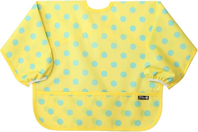 Long Sleeve Waterproof Bib for Toddlers – Feeding Smock for Baby Mealtime by Plie