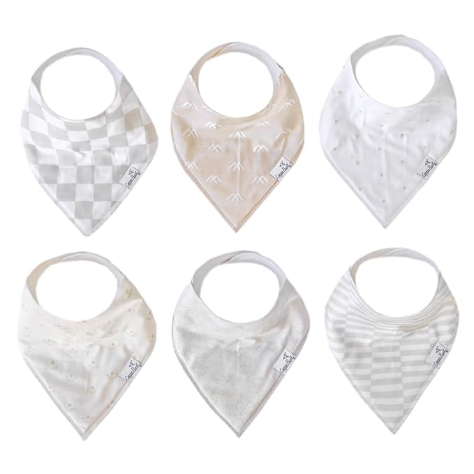 Copper Pearl 6 Pack Soft Cotton Baby Bibs by CopperPearl