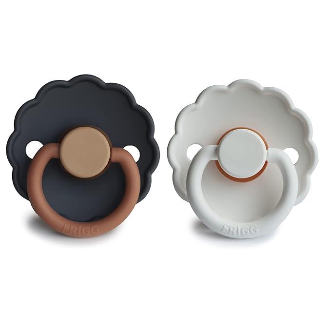 FRIGG Daisy Natural Rubber Baby Pacifier | Made in Denmark | BPA-Free 2-Pack - Image 2