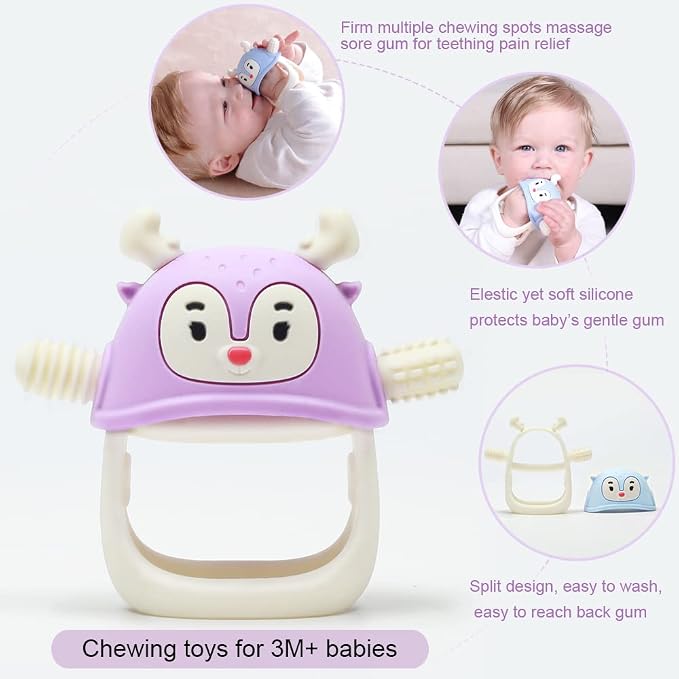 Smily Mia Never Drop Reindeer Silicone Baby Chewing Toy - Image 2