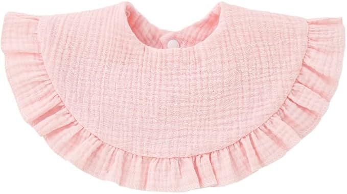 Nishine 4 pcs Unisex Baby Muslin Bandana Drool Bibs 360 Degree Rotatable Cotton - Image 3