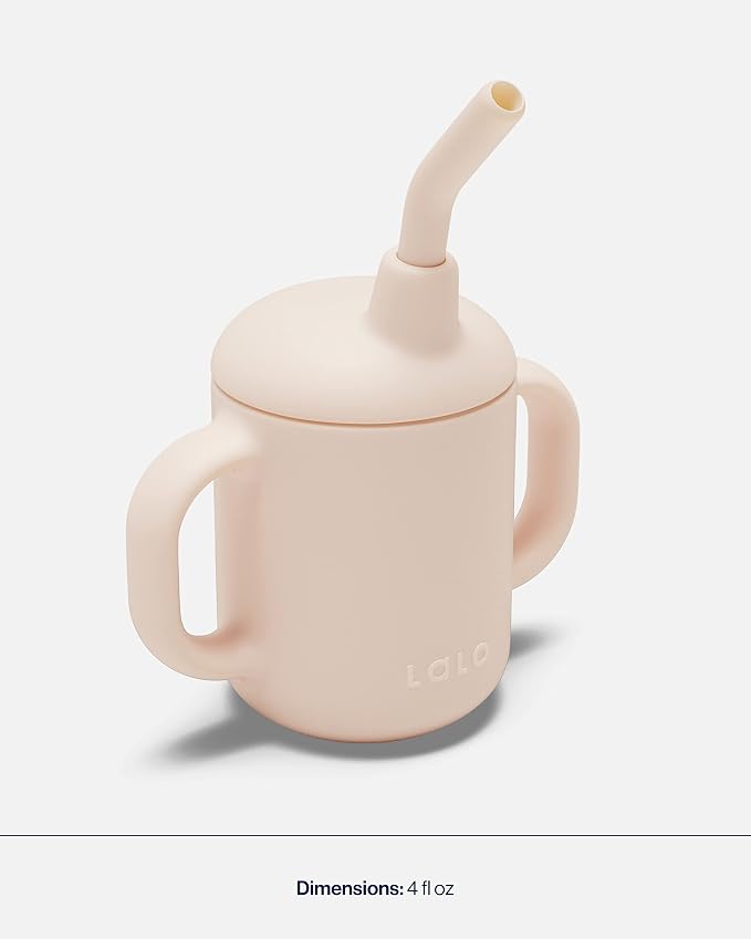 Lalo Little Cup 2-Pack, Non-Toxic Silicone Straw Cup - Image 4
