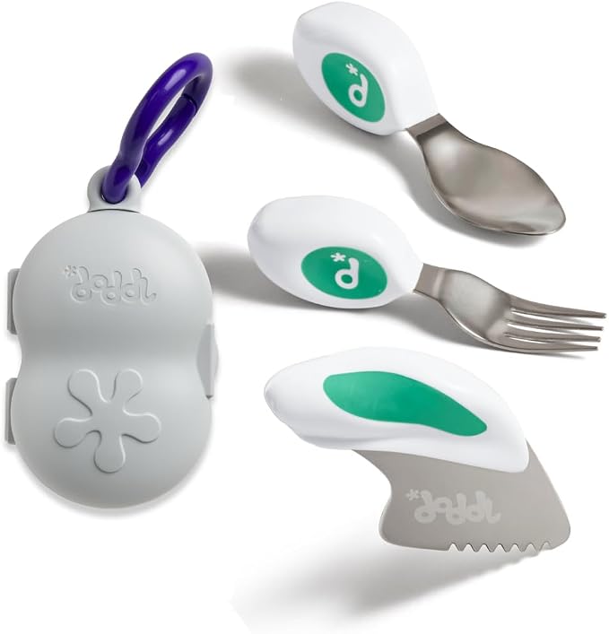doddl Toddler Utensils, Ergonomic Fork Spoon and Knife Set by doddl