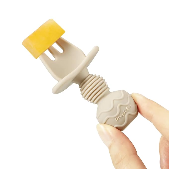 PandaEar Silicone Baby Led Weaning Spoon Fork| First Training Self Feeding - Image 3
