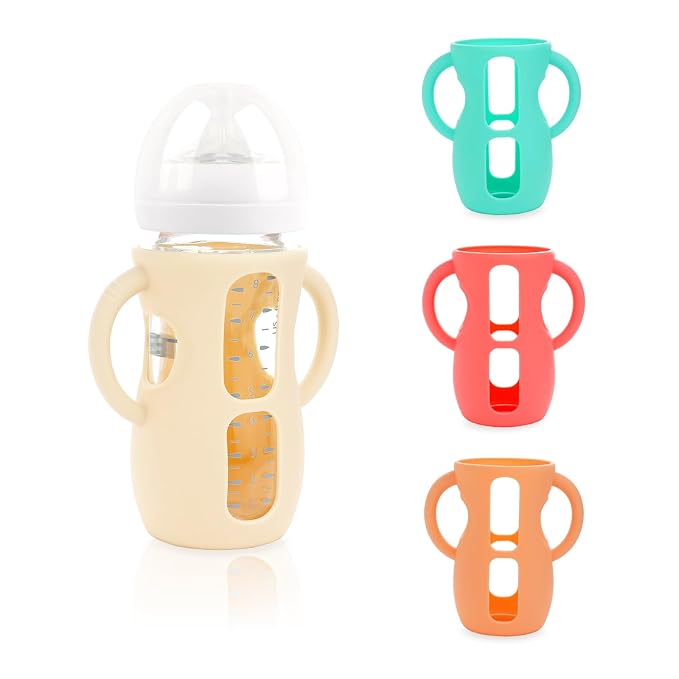 4-Pack Silicone Sleeves for Philips Avent Glass Bottles, BPA-Free by Unknown