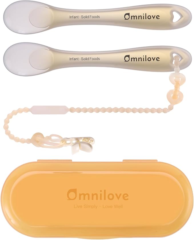Silicone Baby Spoons 2-Pack by Omnilove