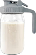 Breast Milk Pitcher Jug - 32 oz Glass Mason Jar Airtight Pitcher by KOIKEY