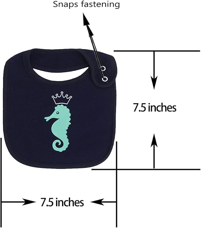 Maiwa 6 Pack Waterproof Cotton Baby Bibs - Image 5