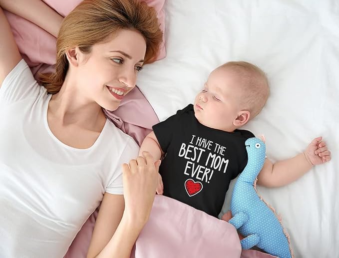 Tstars I Have the Best Mom Ever Baby Bodysuit Newborn Outfit Gift - Image 4