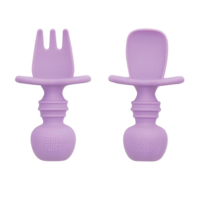 Bumkins Baby Utensils Set, Chewtensils Silicone Spoons by Bumkins