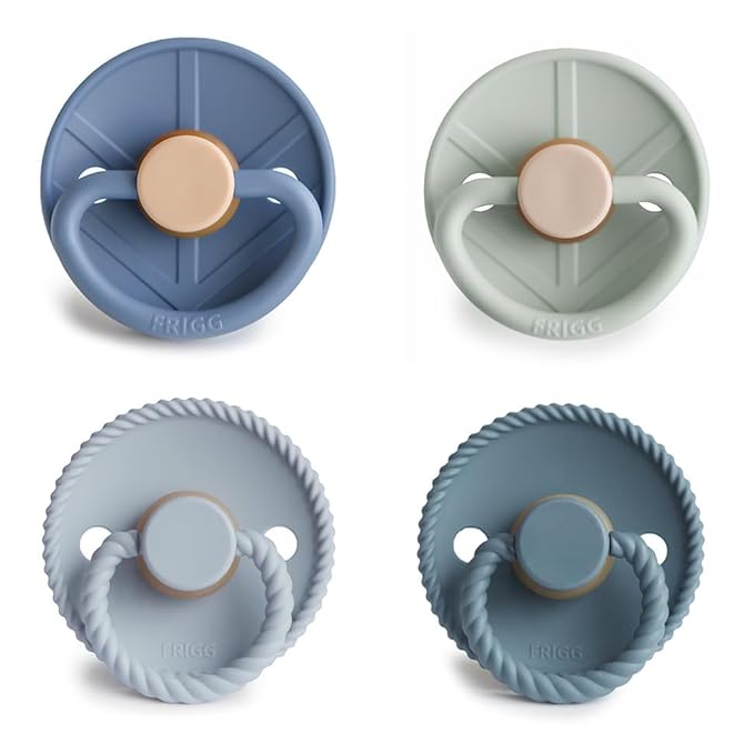 FRIGG Natural Rubber Baby Pacifier 4-Pack Skyline Serenity | Made in Denmark | - Image 2
