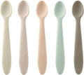PandaEar 5 Pack Silicone Baby Spoons Self Feeding 4 6 Months, Baby Food Feeding by PandaEar