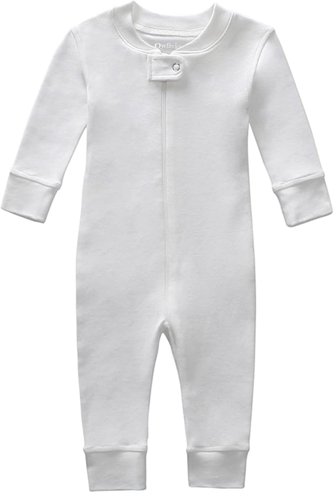 Owlivia Organic Cotton Baby Boy Girl Zip up Sleep 'N Play Pjs, Long Sleeve by Owlivia
