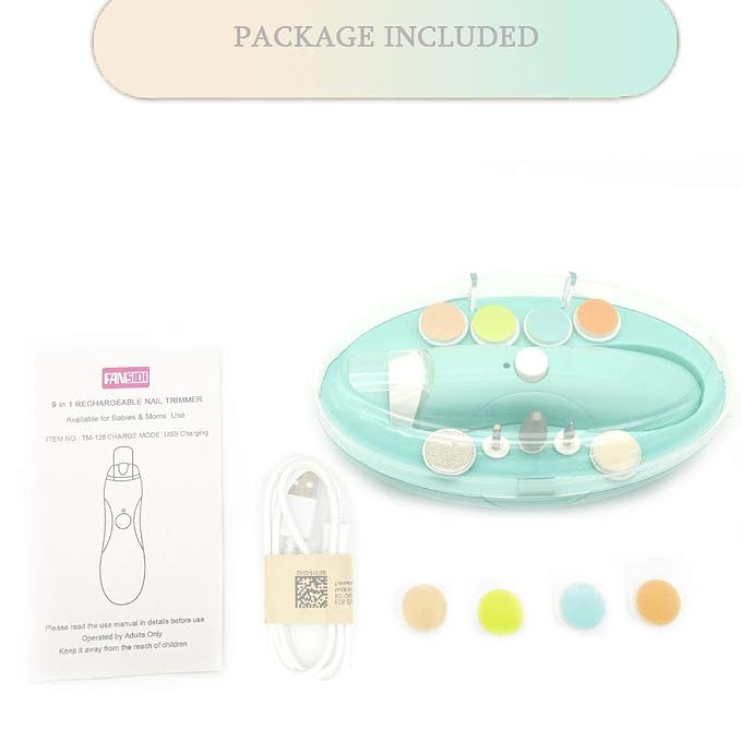Rechargeable Baby Nail File, Fansidi Electric Baby Nail Trimmer - Image 8