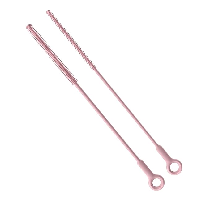 Reusable Silicone Straw Cleaner Brush Set, Flexible&Bendable Design, Dishwasher by Leucite