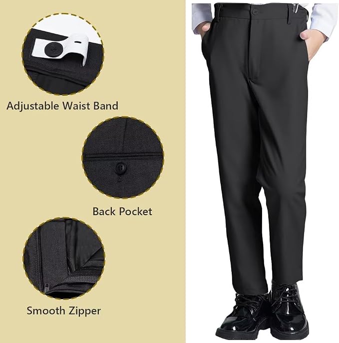 Boys Suit 3 Piece Ring Bearer Suit Kids Formal Jacket Vest Pants Suits Wedding - Image 5