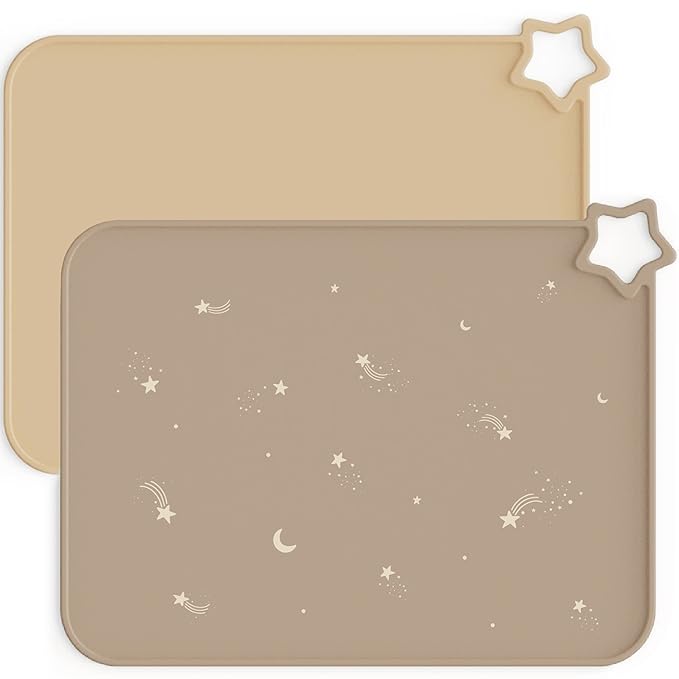 Moonkie Silicone Placemats for Baby & Kid, Stain-Proof Non-Slip Toddler Food by Moonkie