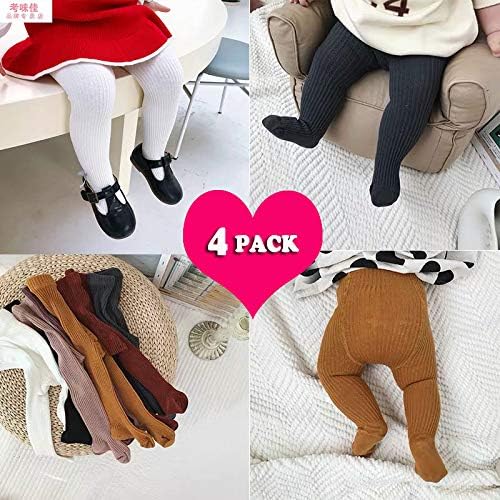CECORC Baby Girls Tights Toddler Cable Knit Leggings Thick Cotton Infant - Image 5