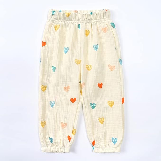 MYGBCPJS Baby Boys Girls Cotton Linen Trousers Kids Casual Ankle Pants Loose - Image 4