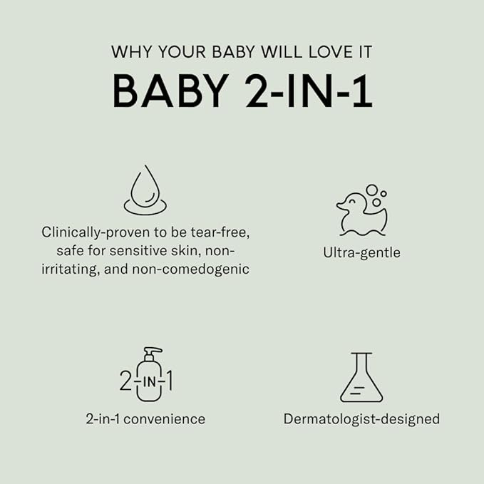 SEEN Baby 2-in-1 Shampoo & Body Wash – Fragrance-Free, Tear-Free & - Image 2