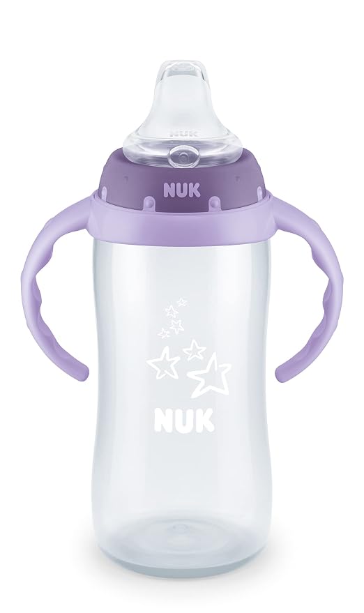 NUK Large Learner Tritan Cup, 10 oz, 8+ Months – BPA Free, Spill Proof Sippy Cup by NUK