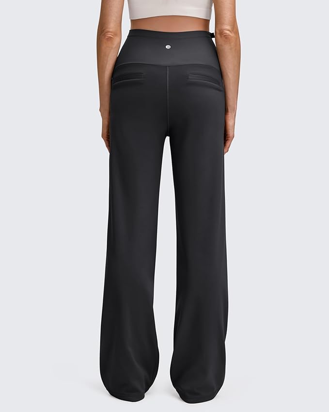 G4Free EverGoing Fleece Lined Maternity Wide Leg Pants Over The Belly Pregnancy - Image 5