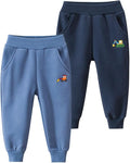 GFQLONG Toddler Boys 3 Pack Cotton Active Jogger Pants, Kids Cartoon Sweatpants by GFQLONG