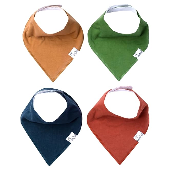 Copper Pearl 4 Pack Soft Cotton Baby Bibs by CopperPearl