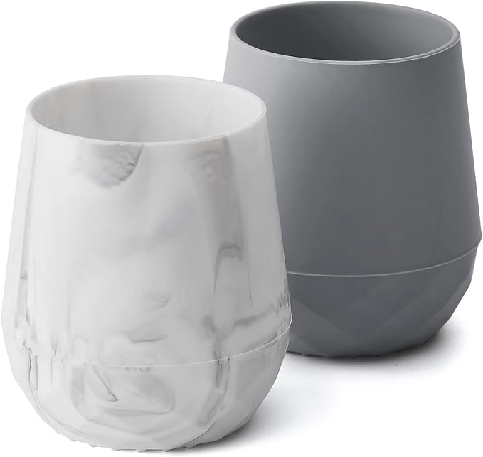SAMiGO Silicone Baby Cups for 6-12 Months, Tiny Open Cups for Training and by SAMiGO