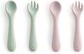 Bc Babycare Portable 4 Pack Baby & Toddler Self Feeding Fork and Spoon Set by BCBABYCARE