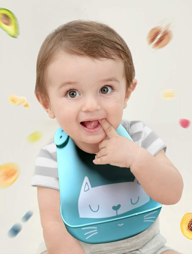 Baby Silicone Feeding Bibs - Image 6